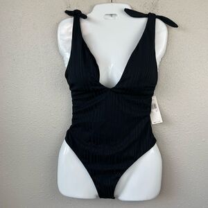 NWT Raisins Black One Piece Swim Suit Size M